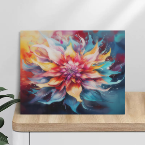 Fleurs abstraites diamant peinture pleine broderie image strass 30x40cm/12x16 pouces décor à la maison point de croix paysage Design - Product Image 3