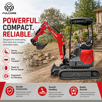 Agents FULCORE recherchés : Mini-excavatrice avec chenilles rétractables en option et commande hydraulique pilotée pour terrains de golf
