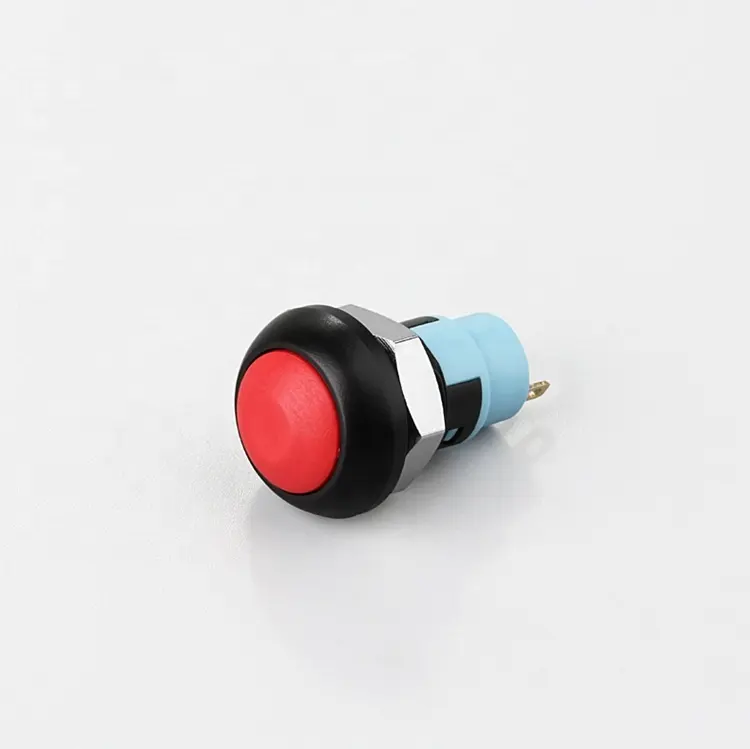 CMP 12 мм 6 видов цветов черный корпус припой 2 контакта водонепроницаемый микро защелкивающийся кнопочный переключатель
