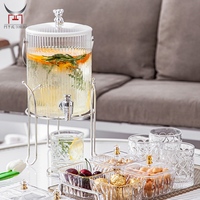 Pichet à thé glacé pour fêtes de mariage, distributeur de boissons froides avec robinet, pichet à lait en plastique, distributeur d'eau et de jus