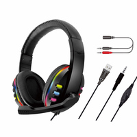 Casques d'écoute oem de haute qualité, casques d'écoute pour pc et casque d'écoute de jeu stéréo filaire pour joueurs avec micro