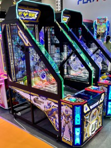 Meistverkaufter Luxus-Basketball-Automat für Erwachsene mit Münzeinwurf und Geldscheinprüfer, Englischer Metallrahmen, Doppelspielermodus, Indoor-Spiel - Product Image 2