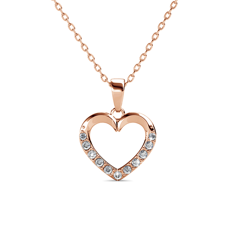 Collana "Ti Amo" in Argento 925 Placcato in Oro Rosa 18k