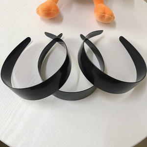 ที่คาดผมสไตล์เกาหลีแบบ DIY กว้าง 40 มม. ทำจากพลาสติก ABS กึ่งสำเร็จรูป ขนาดเส้นผ่านศูนย์กลาง 39 ซม. สีดำ อุปกรณ์เสริมผม สามารถปรับแต่งได้ - Product Image 1