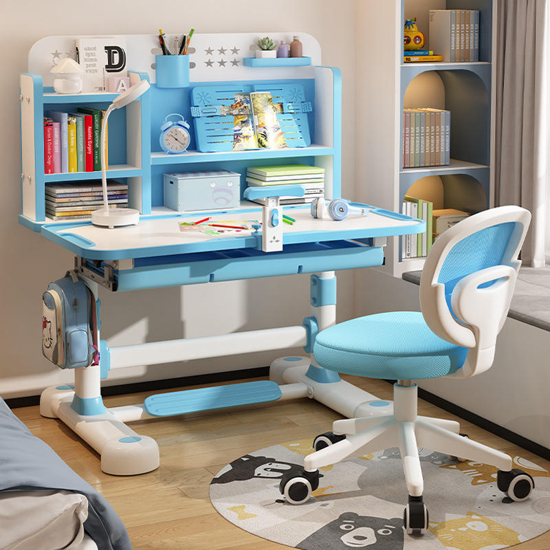 Blue + Desk Lamp + Posture Corrector