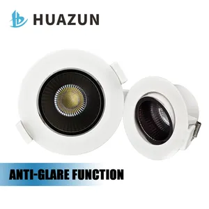 China Supplier 5w Black Round Anti-glare Ceiling Lighting Led Recessed Plastic Downlight