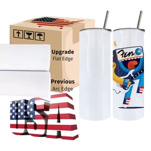 Gobelet isotherme Yipai New Style 20oz en acier inoxydable à bord plat pour transfert par sublimation blanc - Product Image 3