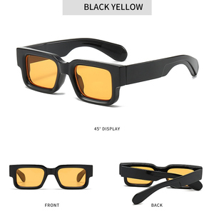 แว่นกันแดดทรงสี่เหลี่ยมสีดำ Imamba Custom Logo UV400 ดีไซน์หรูหราสไตล์เรโทรวินเทจ กรอบสีน้ำเงิน แฟชั่นทรงสี่เหลี่ยมผืนผ้า - Product Image 2