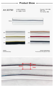 1cm vàng lurex bện thân thiện với môi phẳng <span class=keywords><strong>Polyester</strong></span> may dây đường ống cho túi hàng may mặc Giày nhà dệt may - Product Image 3