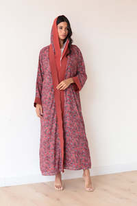 LEDUO Customized Luxury Casual Women Eid Paisley and Digital Print Open Style <b>Kaftan</b> - Product Image 3