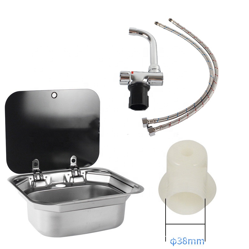 Раковина TOPWELLRV RV для кухни, раковина из нержавеющей стали, ручная мойка, раковина с одной чашей для ванной комнаты