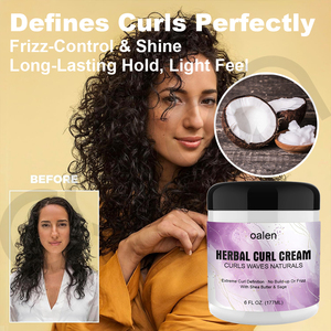 Luxfume Organic Coconut Ingredients Crema definidora de rizos con fijación fuerte para cabello rizado - Product Image 4