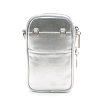 Tas Selempang YIEYIE Fashion Metallic Silver Nylon Zipper Semua Musim Merek Asli Siap Eceran Grosir