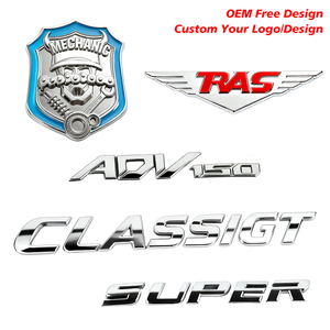 شعار سيارة مخصص من البلاستيك ABS، شارات للدراجات النارية، حروف معدنية من الألومنيوم، ملصقات، شعار ثلاثي الأبعاد بارز للسيارات، لوحة اسم - Product Image 3