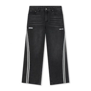 Custom Casual <b>Jeans</b> for <b>Men</b> 100% Cotton Sporty Style Baggy Blue Denim Pants Black Trousers Washed <b>Men's</b> <b>Jeans</b> - Product Image 5