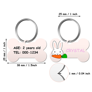 ป้ายชื่อสุนัขแบบขายส่งพร้อมโลโก้สั่งทำ - Product Image 2