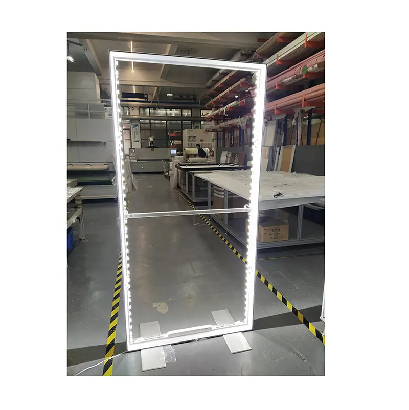 Caja de luz LED de tela con marco de aluminio 1*2M tela de caja de luz de doble cara