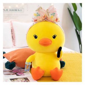 Juguetes de Peluche Personalizados OEM, Figura de Peluche de Anime de Alta Calidad, Almohada de Pato Amarillo, Peluche Suave y Adorable de Varios Tamaños para Niños - Product Image 1