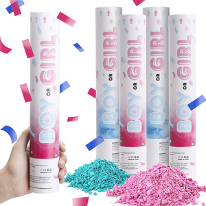 ECO-freundliche Gender Reveal Confetti Cannon mit biologisch abbaubarem Confetti Shooter Baby Gender Powder