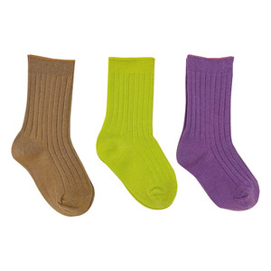 Couleur unie <span class=keywords><strong>tricot</strong></span> qualité doux enfants bas bio coton peigné Double <span class=keywords><strong>aiguilles</strong></span> bébé fille enfants enfants en Stocks chaussettes - Product Image 1