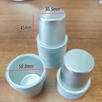 Conteneur en aluminium K-Cup de 47 ml avec couvercle en aluminium, qualité alimentaire, écologique, design personnalisé, alliage 8011/O, moulage en pâte.