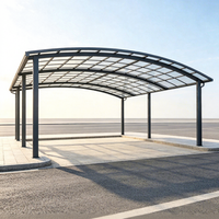 Abri de voiture moderne et simple en aluminium recyclé robuste, résistant à l'eau, au vent et aux UV, pour usage commercial et entrepôt