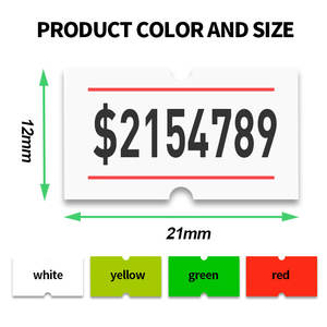 <span class=keywords><strong>Étiquette</strong></span>s de balance de supermarché de haute qualité permanentes, vente en gros, 12x21MM, rouleau d'<span class=keywords><strong>étiquette</strong></span>s pour <span class=keywords><strong>pistolet</strong></span> à prix, autocollants de prix adhésifs - Product Image 3