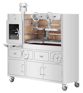 Parrillas de barbacoa comerciales de acero inoxidable de servicio pesado Parrilla de leña de estilo argentino para uso en restaurantes y hoteles - Product Image 1