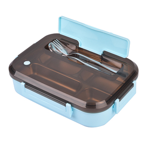 Contenitore per telefono caldo contenitore per alimenti in plastica in <span class=keywords><strong>acciaio</strong></span> inossidabile contenitore per <span class=keywords><strong>pranzo</strong></span> a 3 scomparti a tenuta stagna - Product Image 5