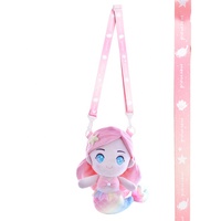 Sac à bandoulière unisexe pour enfants, motif sirène princesse, en peluche super douce, tissu tendance, vente en gros fabricant