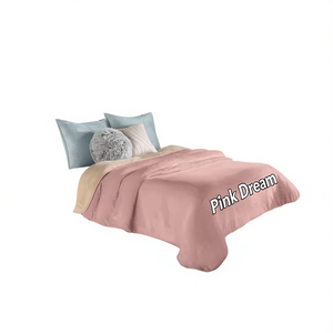 Manta de Invierno Rosa Dream, Tamaño King/Queen XL, Color Sólido, Ropa de Cama Rectangular, Estilo Moderno, Tela Teñida - Product Image 1