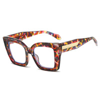 Lunettes de vue photochromiques anti-lumière bleue pour femmes, style européen et américain, imprimé léopard, monture large, nouvelle collection, livraison rapide