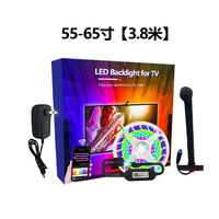 DELIGHTING Capteur de couleur RGBIC, rétroéclairage LED en cuivre 3,8 m avec USB/Sync Box pour téléviseurs 55-65 pouces et PC, jeux et films