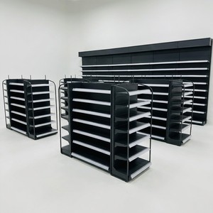 Étagères murales double face pour supermarché, gondoles noires pour magasin de vin <span class=keywords><strong>et</strong></span> spiritueux - Product Image 5