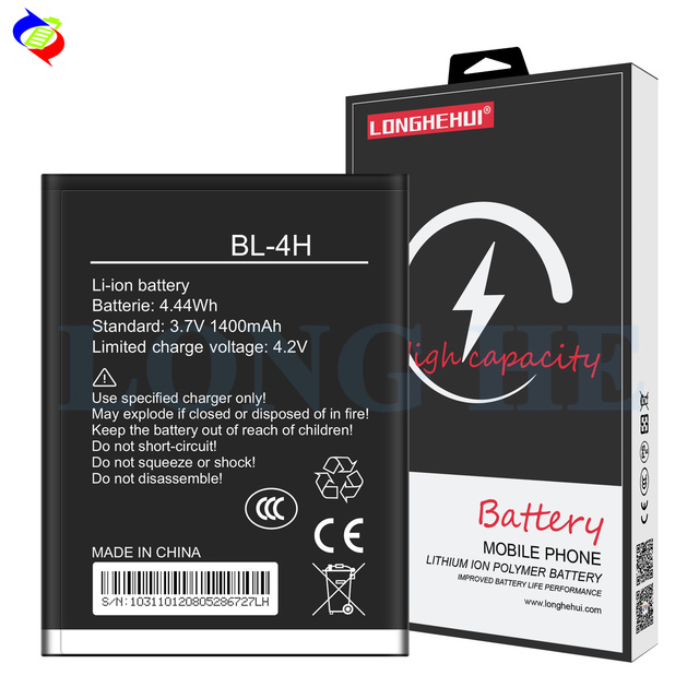 100% Brand New OEM High Quality Mobile Phone Battery 1400mAh BL-4H for Tecno 611 612 718 728