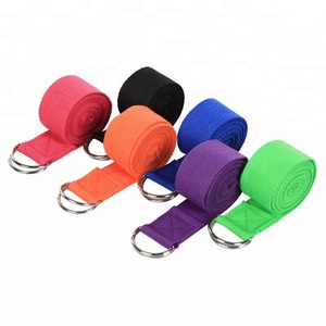 Vente en gros directe d'usine, ceinture en coton personnalisée avec logo pour le sport et les loisirs, sangle de yoga réglable pour la remise en forme, la physiothérapie - Product Image 6