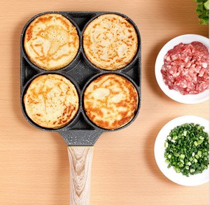 Marble Stone 4-Hole Nonstick Egg <strong>Frying</strong> <strong>Pan</strong> Breakfast Skillet for Eggs, Bacon, Steak Pancakes, Multi-Cavity <strong>Grill</strong> <strong>Pan</strong> - Product Image 3