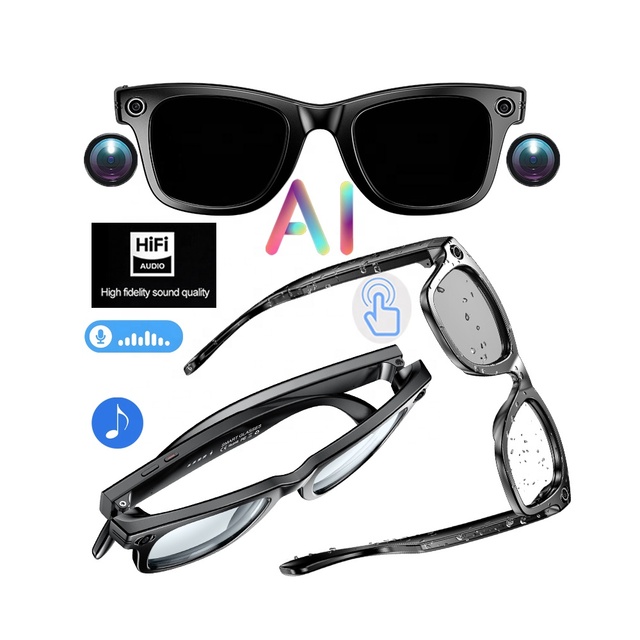 AI Camera Taking Photo Eyeglasses Music Microphone Speaker Audio Video Recording Smartglasses W600 Smart Ai Camera Glasses W600