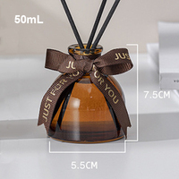 Bouteille diffuseur de parfum en verre vide de luxe, couleur mate, pour la décoration intérieure, vente en gros