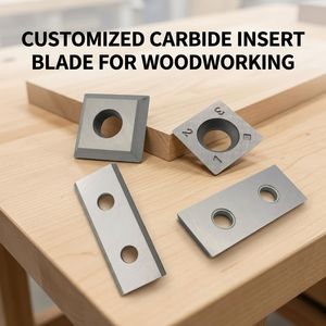 หัวกัดแบบเกลียว DH Insert Knife ขนาด 15*15*2.5*30/37/R150 ใบมีดทังสเตนคาร์ไบด์สำหรับงานไม้ - Product Image 1
