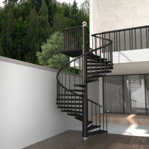 Escalier en colimaçon moderne en acier galvanisé pour extérieur, durable, pour petits espaces, d'<span class=keywords><strong>occasion</strong></span> - Product Image 1