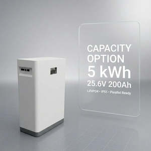 LiFePO4 Home Energy Storage Battery 51.2V 5kWh <b>Wall</b> Mounted With LCD BMS For Solar Power System - Product Image 4