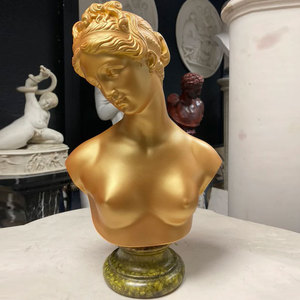 Escultura de Busto del Dios Griego Apolo en Bronce Patinado Antiguo, Estilo Occidental, de Lujo <span class=keywords><strong>y</strong></span> Personalizada, para Decoración Artística de Bibliotecas <span class=keywords><strong>y</strong></span> Museos - Product Image 3