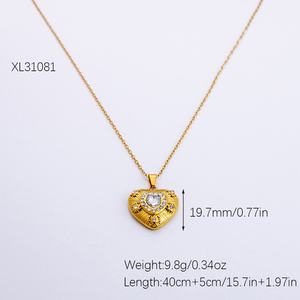 Fashionable 18K Gold Heart-Shape <b>Titanium</b> Steel Link <b>Chain</b> for Women Non-Fading High-End Jewelry - Product Image 6