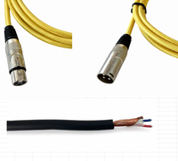 Câble de microphone XLR mâle-femelle OEM RH-X045 avec blindage spiralé, gaine en PVC, conducteur en cuivre sans oxygène