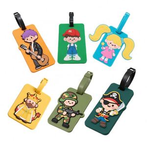 Cartoon Character Luggage Tags Rectangle Plastic Travel Accessories Personalized Fashionable Design - Product Image 2