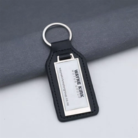 Ensemble de porte-clés en cuir avec logo personnalisé, plaques métalliques vierges gravées et imprimées pour la promotion de la marque d'entreprise, cadeaux promotionnels, articles publicitaires