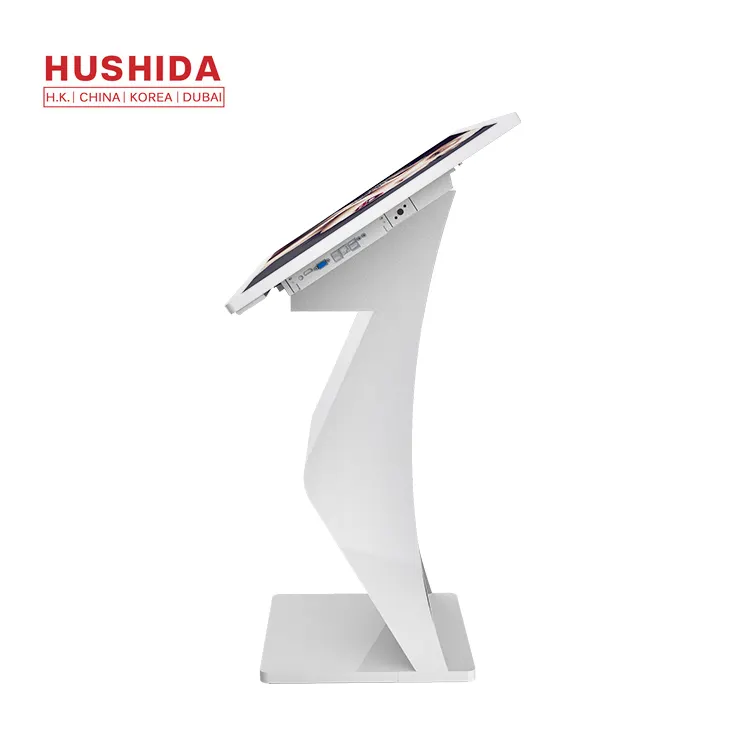 HUSHIDA wifi interactif 32 43 50 55 pouces kiosque d'affichage numérique multi android écran tactile kiosque pour supermarché
