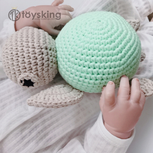 TK-sonajero de hilo para bebé, ganchillo, animales, <span class=keywords><strong>mordedor</strong></span> de punto, juguete para niños, Tortuga de punto - Product Image 4