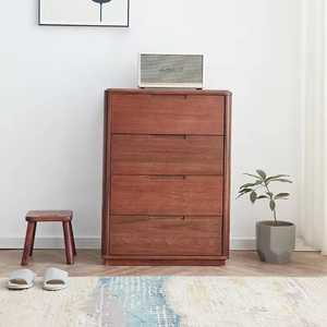 Cómoda Minimalista Moderna Ecológica de Madera Maciza, Gabinete de Almacenamiento de Esquina de 5 Niveles para Dormitorio, Sala de Estar, Hotel, Resistente - Product Image 6